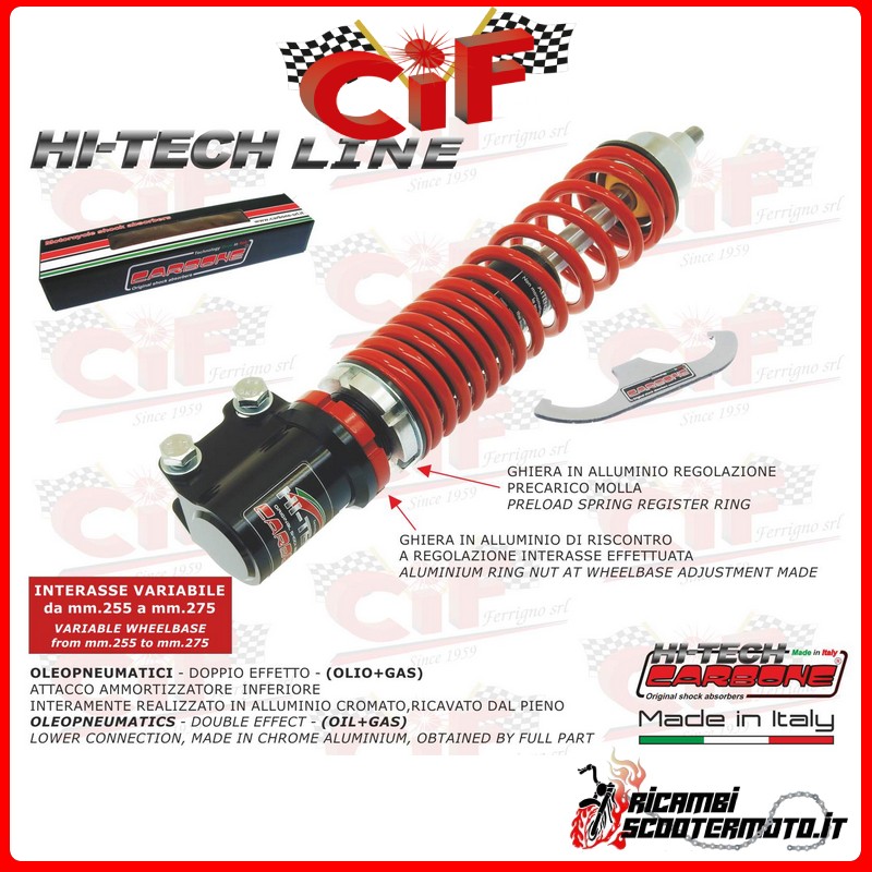 FRONT SHOCK ABSORBER PIAGGIO VESPA PRIMAVERA 50 (DAL 2017 AL 2023) FRONT SHOCK ABSORBER PIAGGIO VESPA PRIMAVERA 50 (DAL 2017 AL 2023)