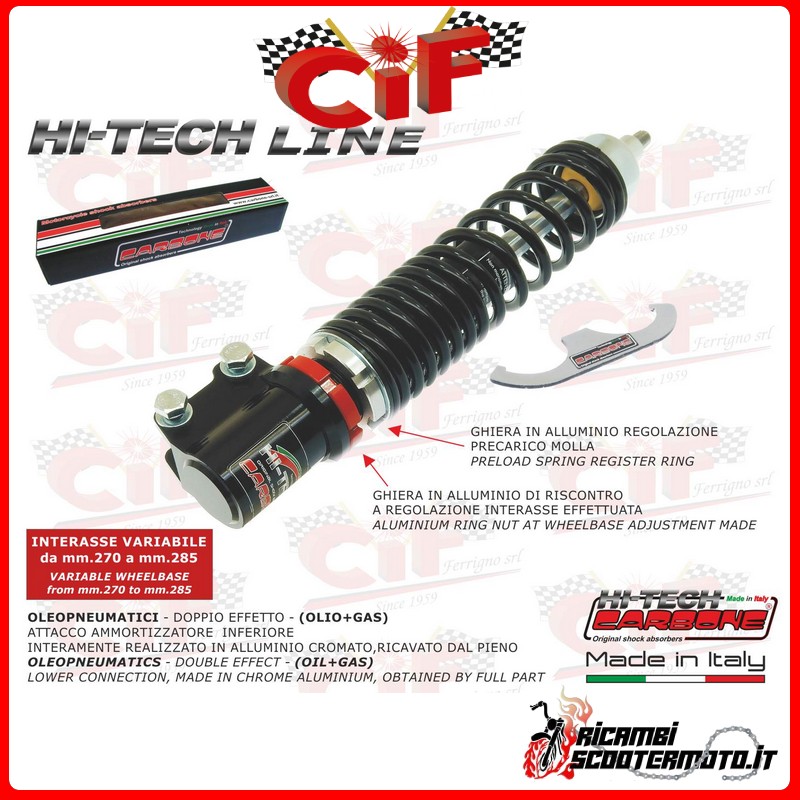 FRONT SHOCK ABSORBER PIAGGIO VESPA GT 200 ZAPM31200 4T LC 2003-2006 FRONT SHOCK ABSORBER PIAGGIO VESPA GT 200 ZAPM31200 4T LC 2003-2006