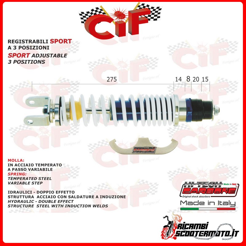 FRONT SHOCK ABSORBER PIAGGIO NRG EXTREME 50 FRONT SHOCK ABSORBER PIAGGIO NRG EXTREME 50