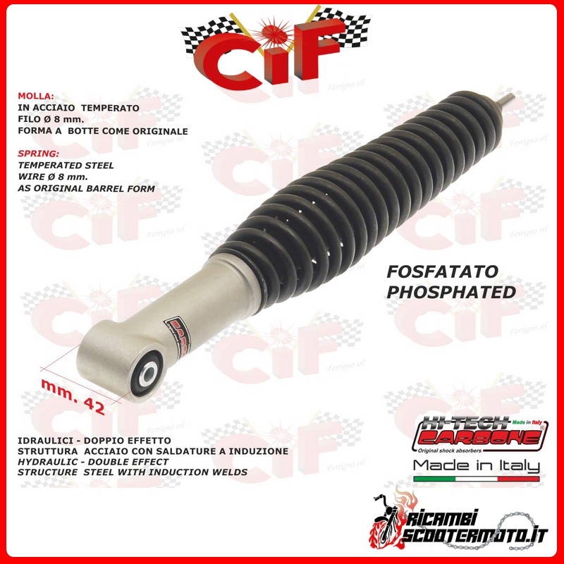 AMORTIGUADOR TRASERO FOSFATADO PIAGGIO VESPA 125  (VN1-VN2)