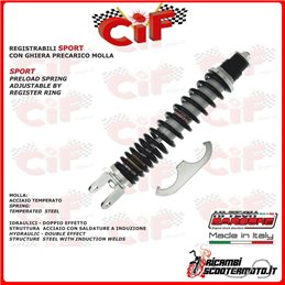 ADJUSTABLE REAR SHOCK ABSORBER WITH SPRING PRELOAD RING PIAGGIO VESPA ET2 50 INIEZ.  (1997-2000)