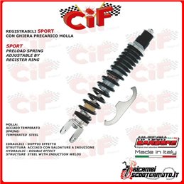 ADJUSTABLE REAR SHOCK ABSORBER WITH SPRING PRELOAD RING PIAGGIO VESPA ET2 50 INIEZIONE (1997-2000)