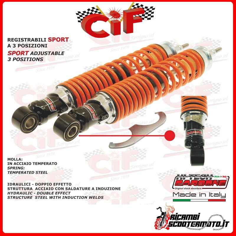 REAR SHOCK ABSORBERS PIAGGIO VESPA GT 125 ZAPM31100 4T LC 2003-2005 REAR SHOCK ABSORBERS PIAGGIO VESPA GT 125 ZAPM31100 4T LC 2003-2005