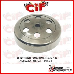CLOCHE D'EMBRAYAGE 107MM APRILIA MOJITO CUSTOM 50 1999/2003 PK001\PKE10