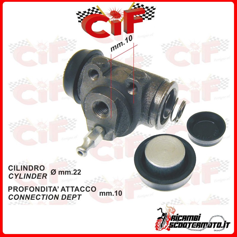 CILINDRO DE FRENO DELANTERO PIAGGIO APE MP 500 190 MPR1T 2T AC 1969-1978