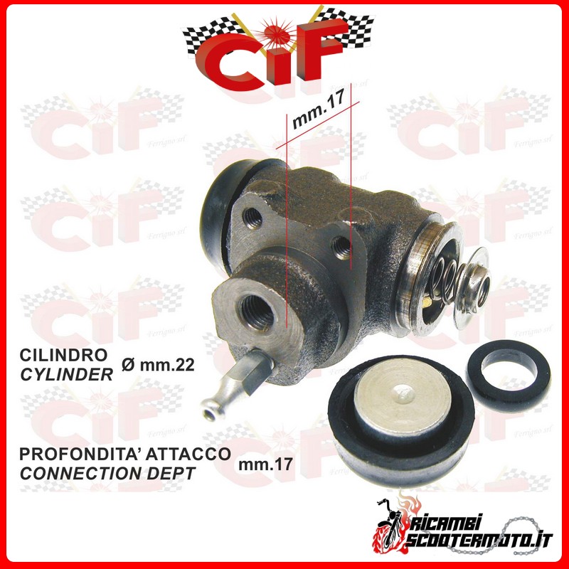 CILINDRO DE FRENO DELANTERO PIAGGIO APE TM P 602 220 ATM1T 2T AC 1982-1983