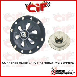 BOCINA NEGRA CORRIENTE ALTERNA - 6V AC - C/TORNILLO DE AJUSTE PIAGGIO VESPA 125  (dal V1T al V15T)