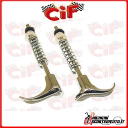 PAIR OF HOOD RETAINING HOOKS COMPLETE WITH RUBBER AND BUSHING PIAGGIO VESPA RALLY 180-200