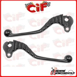 PAIR OF BLACK PAINTED SHAPED ALUMINUM LEVERS PIAGGIO PIAGGIO VESPA 50