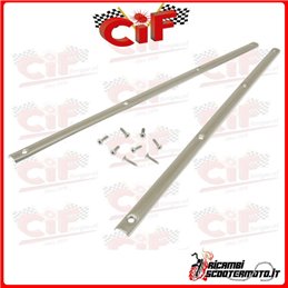 PAR DE TIRAS DE ACERO INOXIDABLE ALFOMBRILLA CENTRAL FIJA PIAGGIO PIAGGIO VESPA PX 1ª SERIE