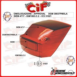 REAR LIGHT LIGHT BODY PIAGGIO VESPA P 125 X
