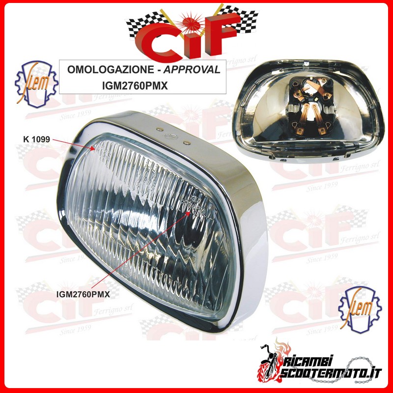 FANALE ANTERIORE COMPLETO DI PORTALAMPADA PIAGGIO VESPA GT 125 FANALE ANTERIORE COMPLETO DI PORTALAMPADA PIAGGIO VESPA GT 125