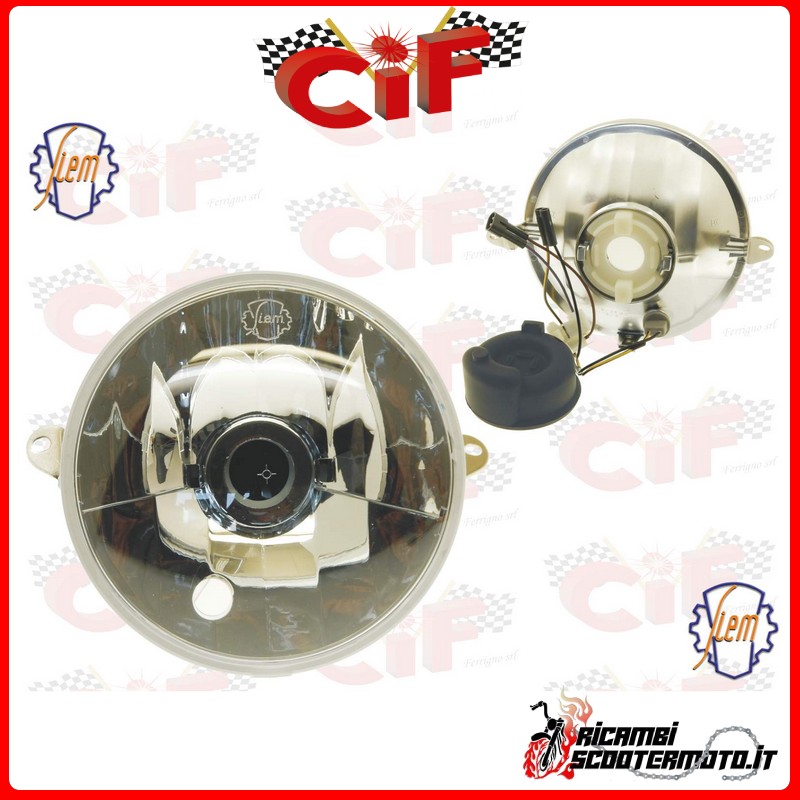PHARE AVANT COMPLET AVEC SUPPORT DE LAMPE PIAGGIO VESPA PX EU2 125  (2000-2007)