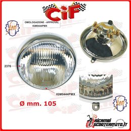 FANALE ANTERIORE COMPLETO DI PORTALAMPADA PIAGGIO VESPA 125  (VM1T 1953)