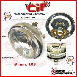 FANALE ANTERIORE COMPLETO DI PORTALAMPADA PIAGGIO VESPA 150  (VL3T 1956)