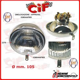 FANALE ANTERIORE COMPLETO DI PORTALAMPADA PIAGGIO VESPA 125  (VN1T 1955)
