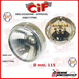 FANALE ANTERIORE COMPLETO DI PORTALAMPADA PIAGGIO VESPA GS 150  (VS1T 1956)
