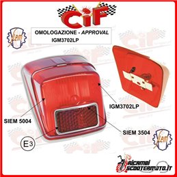 REAR LIGHT PIAGGIO VESPA 50 DAL V5A1T ESEMPLARI FINO AL 1966-1967