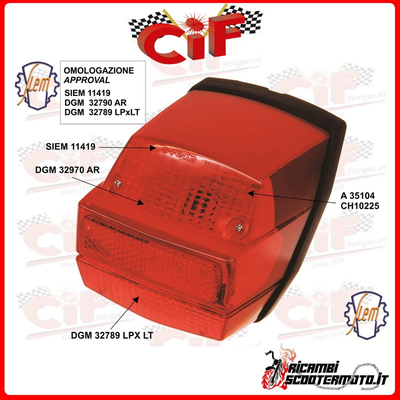 REAR LIGHT PIAGGIO VESPA 125 PRIMAVERA