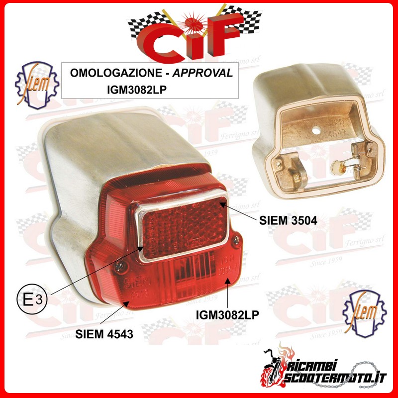 REAR LIGHT PIAGGIO VESPA 50 1ª SERIE DAL 1963