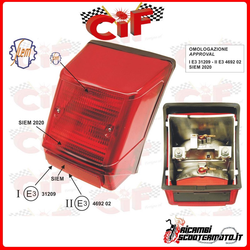REAR LIGHT PIAGGIO VESPA PK 50 XL