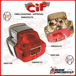 REAR LIGHT PIAGGIO VESPA SUPER 125-150  (DAL 1966)