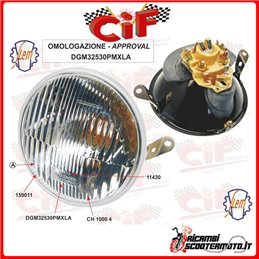 GRUPPO OTTICO ANTERIORE PIAGGIO VESPA PX 125-150-200  (1973-1983)