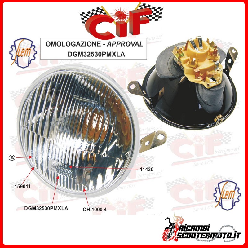 FRONT LIGHT GROUP PIAGGIO VESPA PX 125-150-200  (1973-1983)