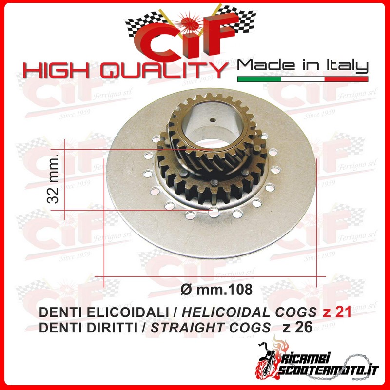 PIGNON D'EMBRAYAGE PIAGGIO VESPA COSA 1-2 200 cc.