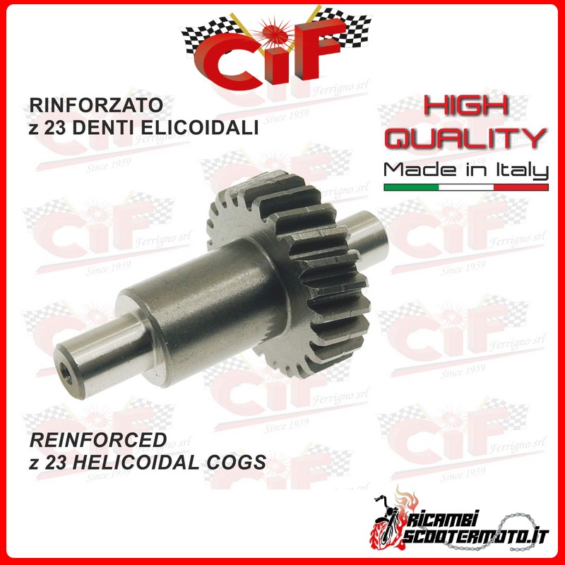 REINFORCED IDLE GEAR z23 HELICAL TEETH PIAGGIO SI' - CIAO - BRAVO CON VARIATORE REINFORCED IDLE GEAR z23 HELICAL TEETH PIAGGIO SI' - CIAO - BRAVO CON VARIATORE