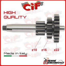 TRIPLE GEAR 3 VITESSES - z 10-16-22 PIAGGIO VESPA 50  (V5A1T 92877>) DAL 1965 AL 1971