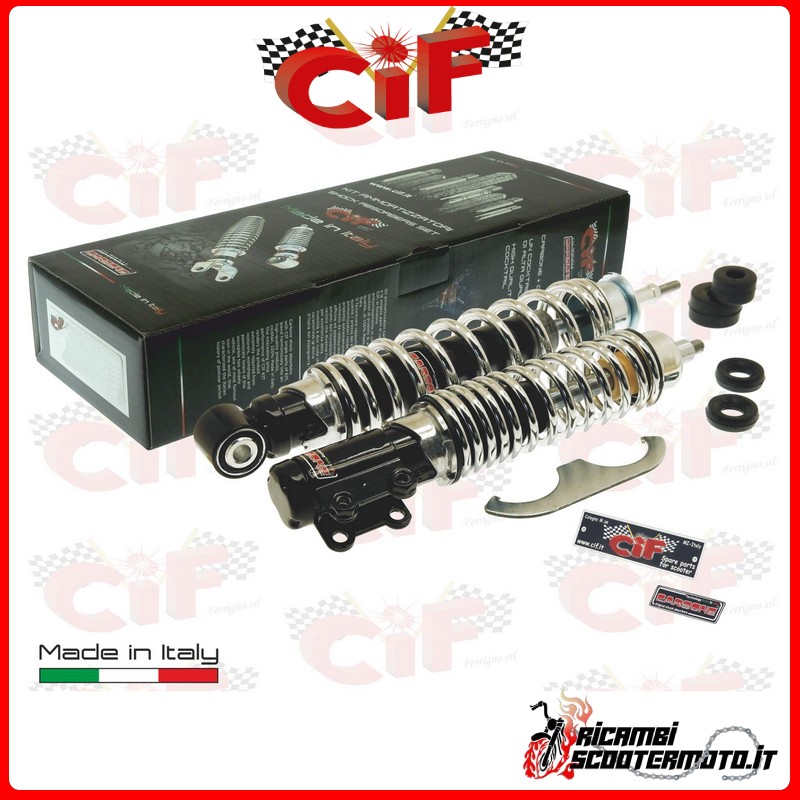 KIT AMMORTIZZATORE ANTERIORE + POSTERIORE PIAGGIO VESPA ET4 125-150 (1999-2002) KIT AMMORTIZZATORE ANTERIORE + POSTERIORE PIAGGIO VESPA ET4 125-150 (1999-2002)