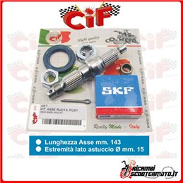 KIT COMPLETO DE EJE DE RUEDA TRASERA PIAGGIO VESPA SFERA 125 RST 4T