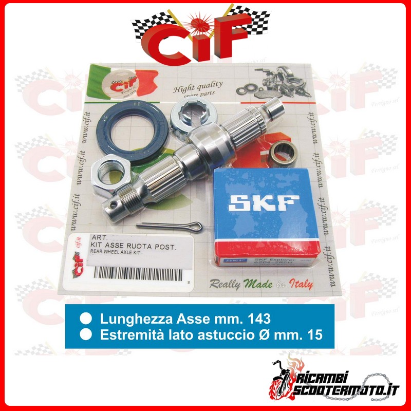 COMPLETE REAR WHEEL AXLE KIT PIAGGIO VESPA SFERA 125 RST 4T COMPLETE REAR WHEEL AXLE KIT PIAGGIO VESPA SFERA 125 RST 4T