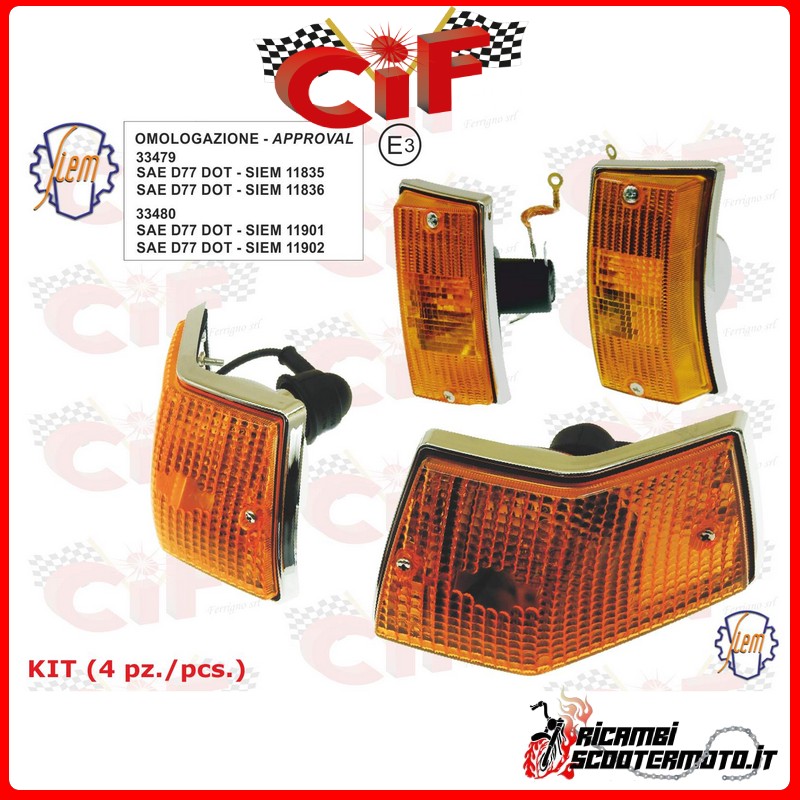 KIT DE FLÈCHES COMPLET PIAGGIO PIAGGIO VESPA P125X-P150X