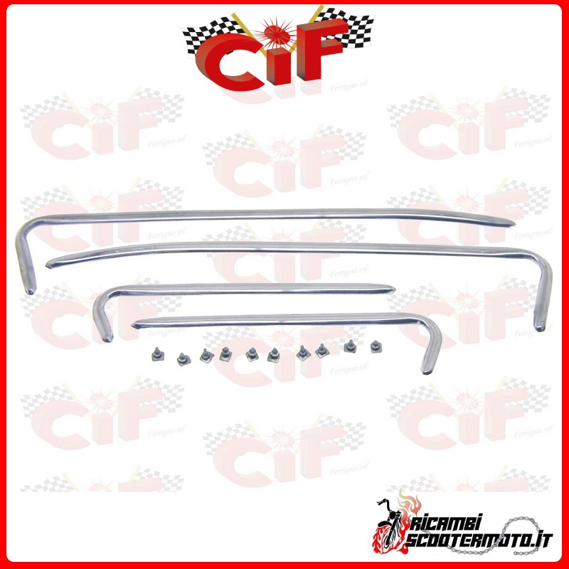 KIT FREGI IN ALLUMINIO PER COFANI POSTERIORI + PARAFANGO PIAGGIO VESPA GL 150 KIT FREGI IN ALLUMINIO PER COFANI POSTERIORI + PARAFANGO PIAGGIO VESPA GL 150