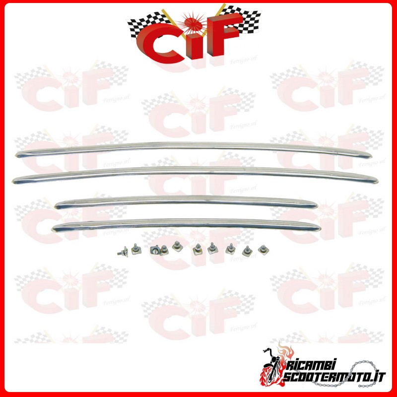 KIT DE MOLDURAS DE ALUMINIO PARA CAPÓS TRASEROS + GUARDABARROS PIAGGIO PIAGGIO VESPA GT 125