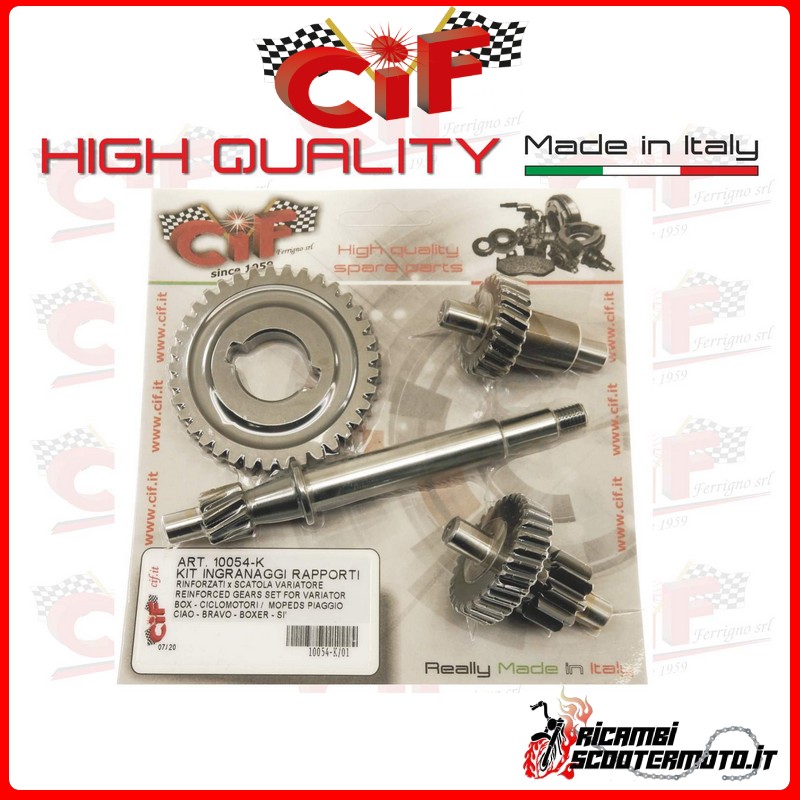 KIT DE ENGRANAJES REFORZADOS PARA CAJA DEL VARIADOR PIAGGIO CIAO