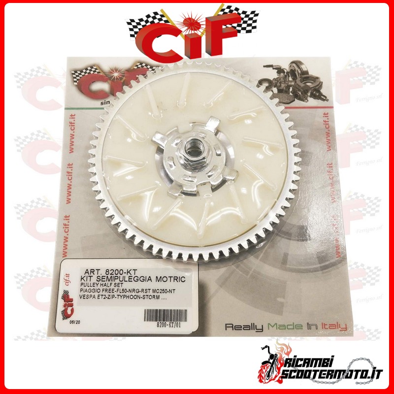 TOOTHED DRIVE HALF-PULLEY KIT PIAGGIO FREE 50 (1992-1994) TOOTHED DRIVE HALF-PULLEY KIT PIAGGIO FREE 50 (1992-1994)