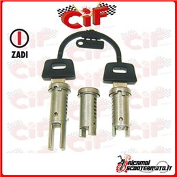 KIT SERRATURE (N. 3 CILINDRETTI + N. 2 CHIAVI) PIAGGIO VESPA PK FL