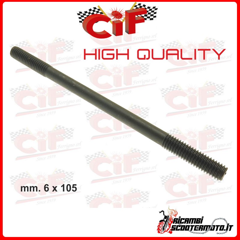 CILINDRO GRUPO TÉRMICO PRISIONERO 6X105MM GILERA DNA 50 ZAPC27 2T LC 2000-2008