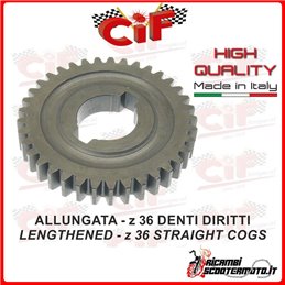 RUEDA ENGRANADA EXTENDIDA z 36 DIENTES RECTOS PIAGGIO SI