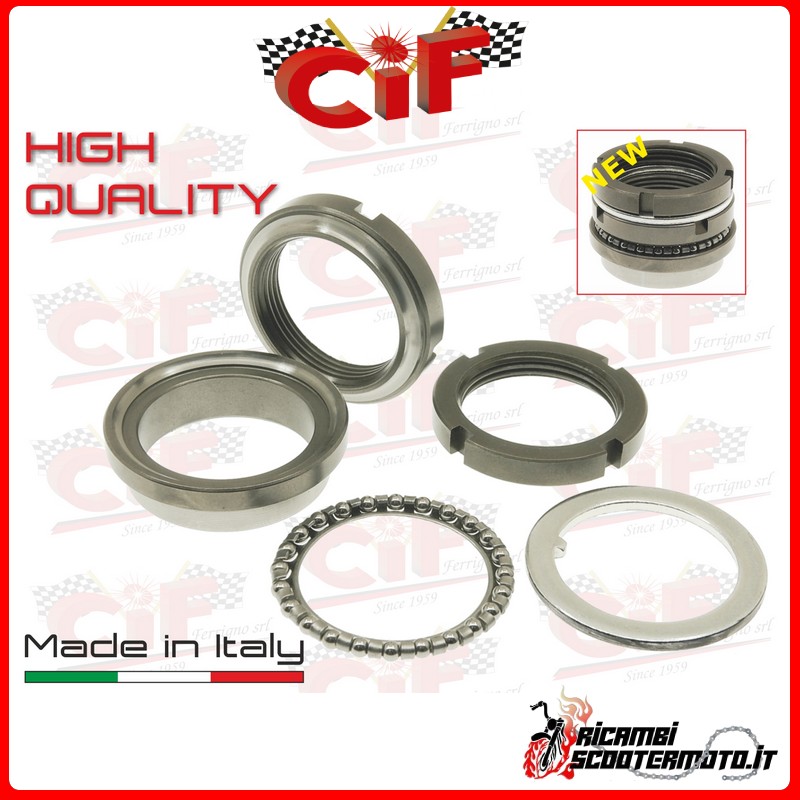 SERIE CALOTTE STERZO SUPERIORE COMPLETA DI GHIERA DI SERRAGGIO DERBI Atlantis 50 VTHAL1A1A 2T AC 2002-2003 SERIE CALOTTE STERZO SUPERIORE COMPLETA DI GHIERA DI SERRAGGIO DERBI Atlantis 50 VTHAL1A1A 2T AC 2002-2003