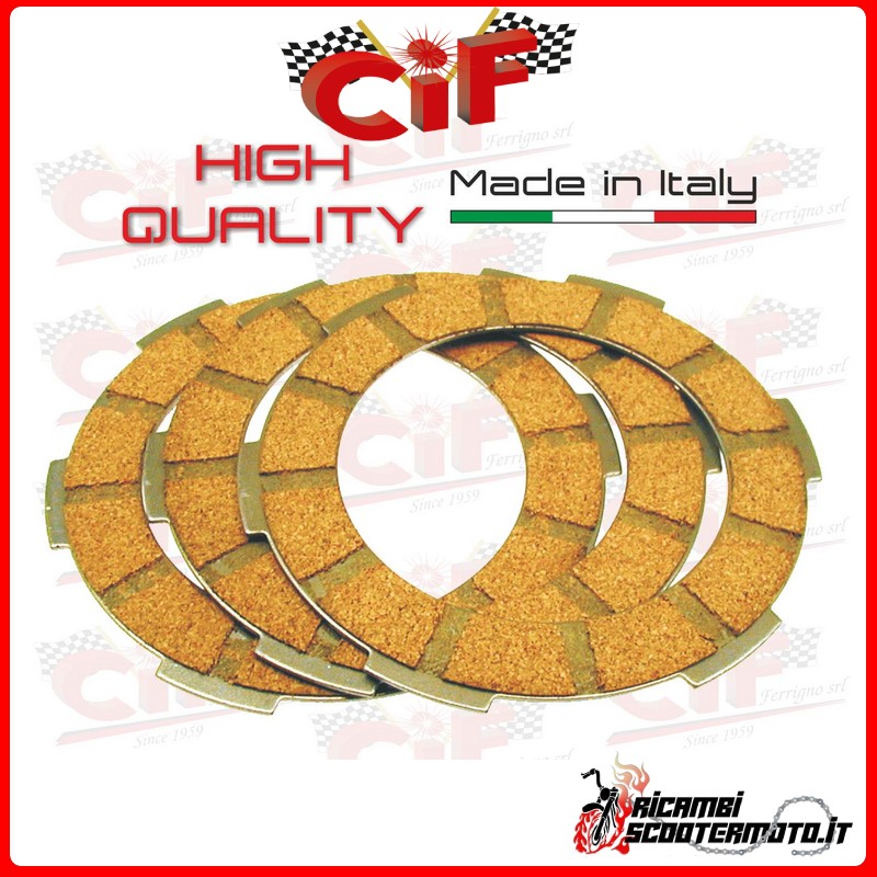3-PIECE CLUTCH DISC SET PIAGGIO APE TM P 50 / Elestart 50 TL4T 2T AC 1985- 3-PIECE CLUTCH DISC SET PIAGGIO APE TM P 50 / Elestart 50 TL4T 2T AC 1985-