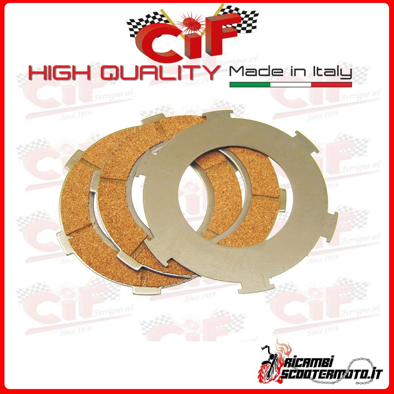 3-PIECE CLUTCH DISC SET PIAGGIO VESPA 125 DAL 1960  (DAL VNB2 AL VNB6 - VBB2)