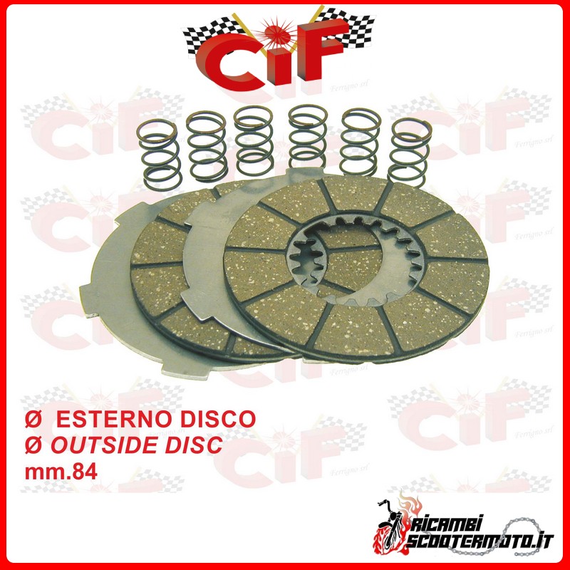 JEU DE DISQUES D'EMBRAYAGE COMPLET PIAGGIO APE A 125 A1-11T 2T AC 1947-1950