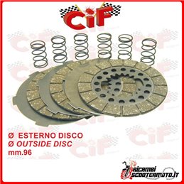 JEU DE DISQUES D'EMBRAYAGE COMPLET PIAGGIO VESPA 125 125 VN1-2T 2T AC 1954-1957