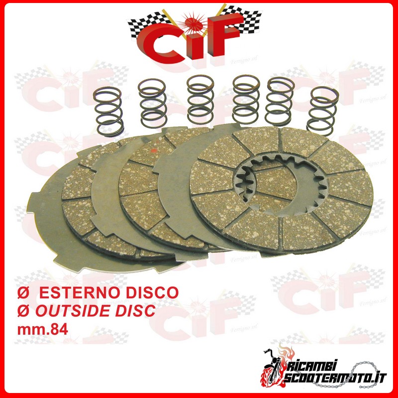 JUEGO COMPLETO DE DISCOS DE EMBRAGUE PIAGGIO VESPA 125 VM