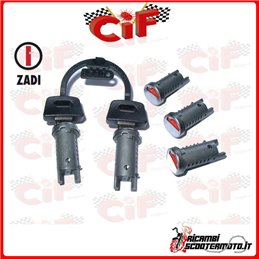 SERRURE SÉRIE 5 CYLINDRES + 2 CLÉS PIAGGIO VESPA PK125 XL2 125 VMX6T 2T AC 1990-