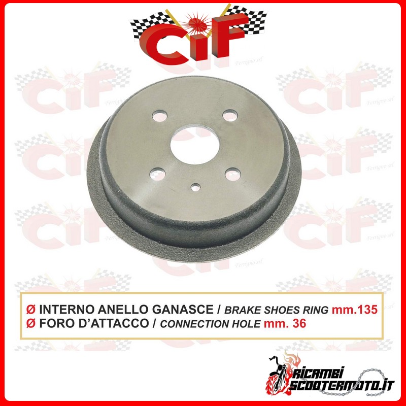 TAMBOUR DE FREIN ARRIÈRE PIAGGIO PIAGGIO VESPA 50